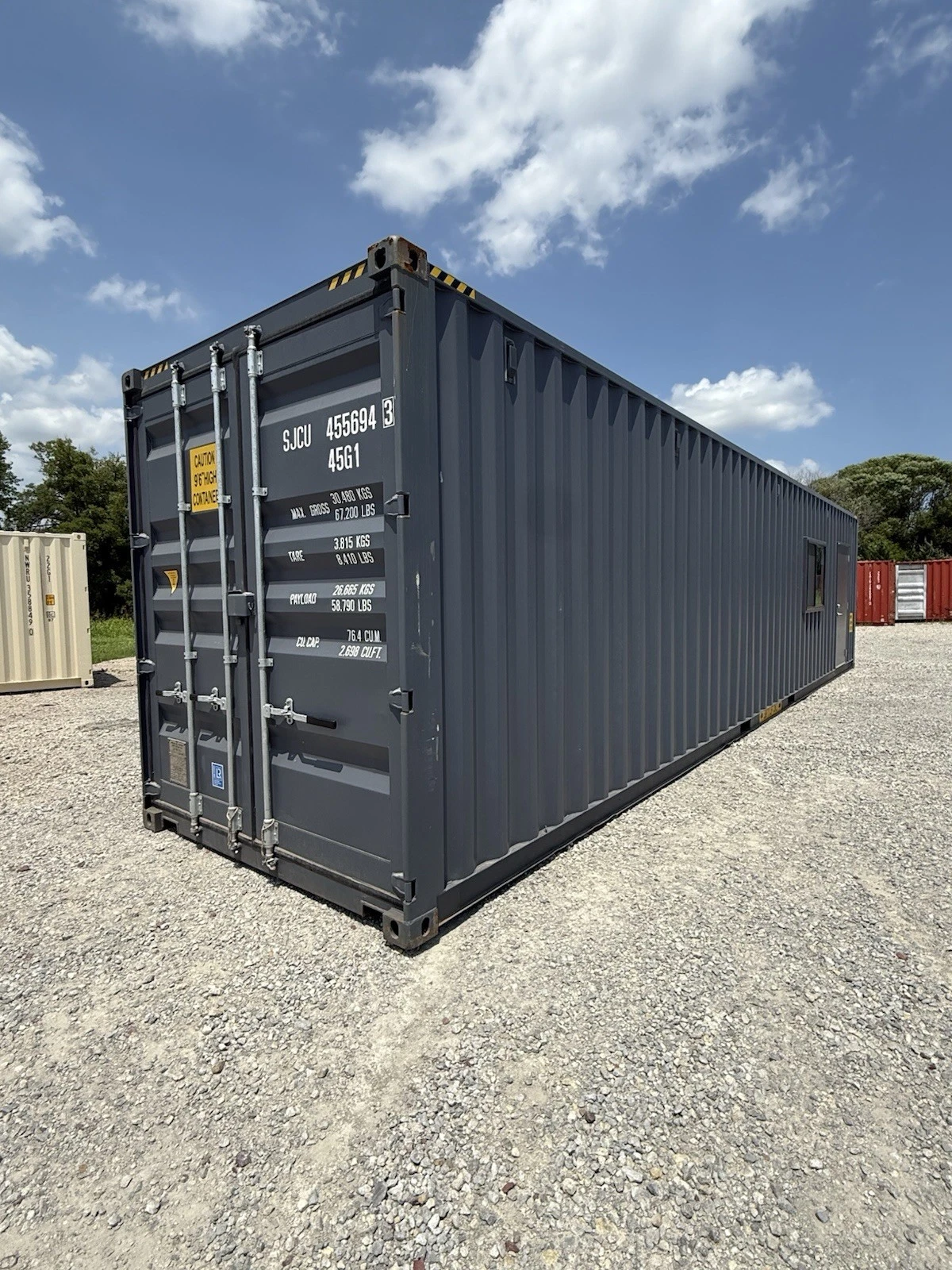 40ft New Slate Gray Shipping Container Office For Commercial Use Spray Foam - Image 4