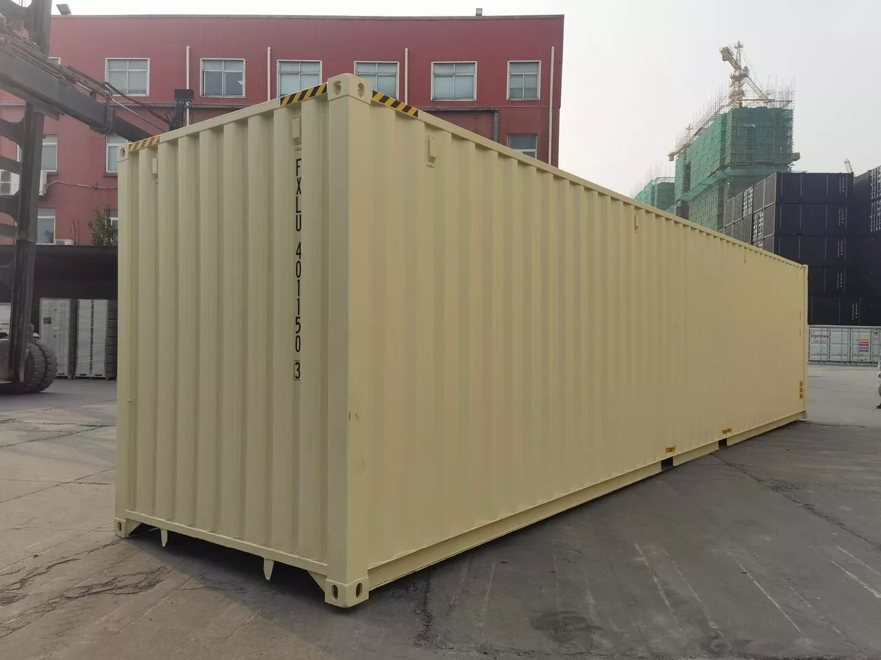 New 40ft High Cube Open Side Container with Four Side Doors – One Trip – Beige - Image 6