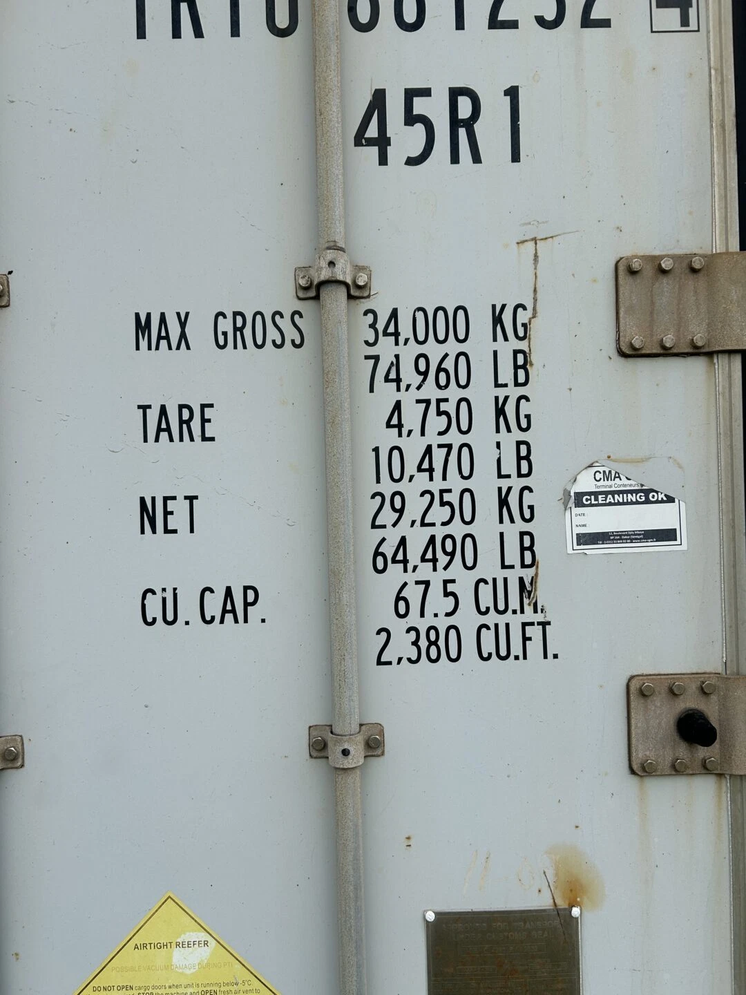 2009 40ft High Cube Refrigerated Container – Unit CCR18757 - Image 3