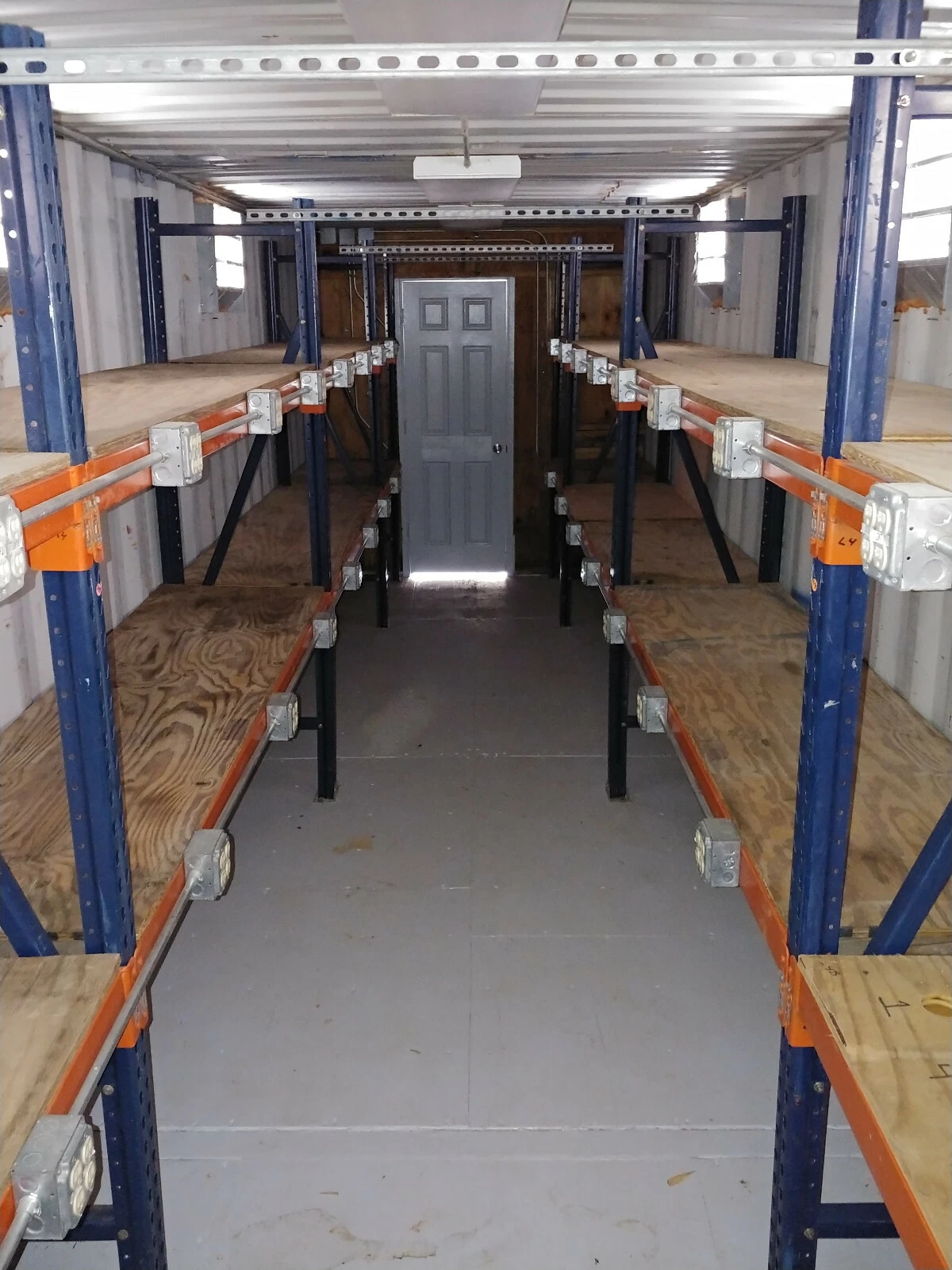40ft High Cube Container Shop with Office and Storage Racking - Image 9