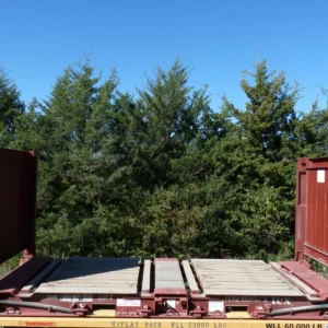 20' Flat Rack Shipping Container - One Trip, For Equipment, Oversize Items