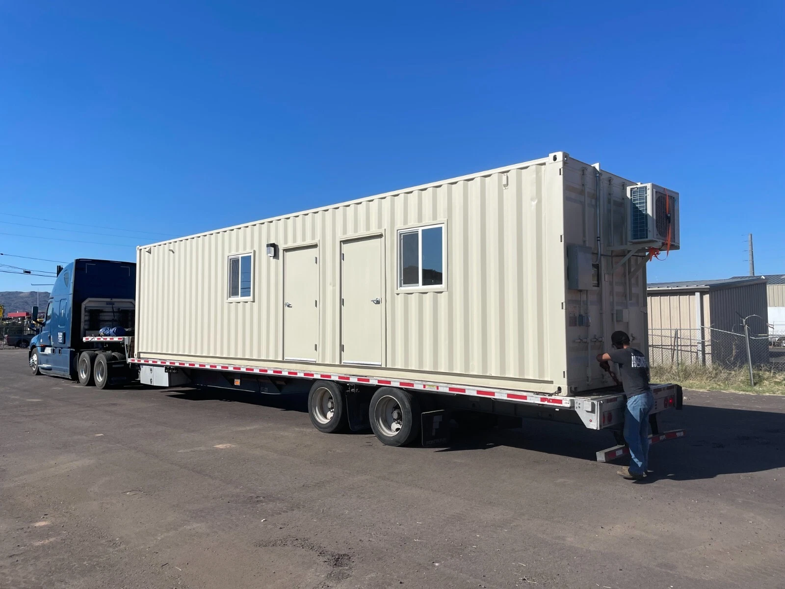 40ft Shipping Container Office with Restroom and HVAC System