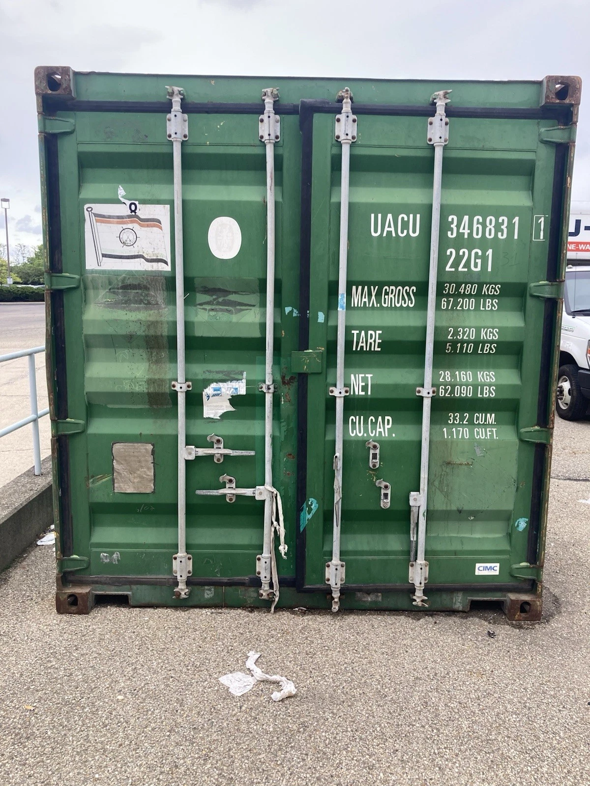 Used 20ft USAC Shipping Container – 62,000 lb Rated - Image 3