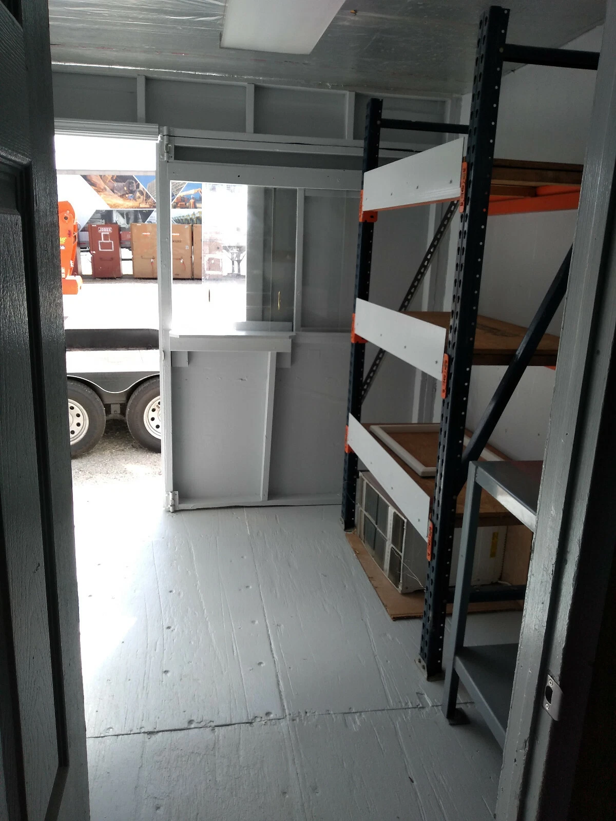 40ft High Cube Container Shop with Office and Storage Racking - Image 7