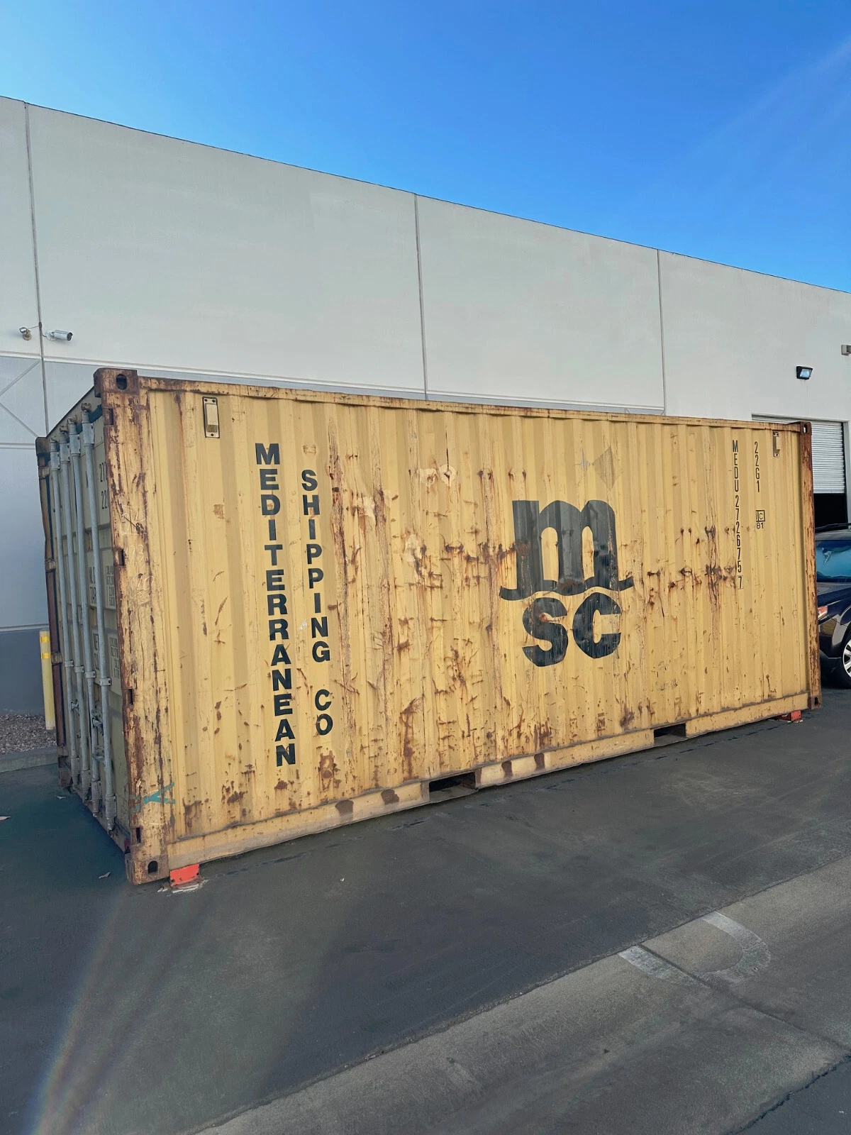Used 20ft Conex Storage Container – Yellow - Image 4