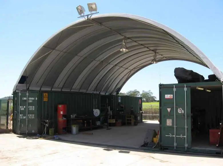 Container Shelter – Tensile Membrane, 6-16m Width, Wind Rated - Image 3