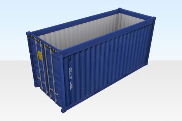 40 ft Open Top Container – Removable Bows, Weatherproof Tarpaulin, Lashing Rings